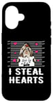 Coque pour iPhone 16 Shih Tzu I Steal Hearts Valentine Dog Funny Valentines Day