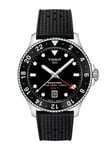 TISSOT Seastar 1000 Quartz GMT 40mm Klocka Extra tidzon, Datum, Svart tavla, Svart armband