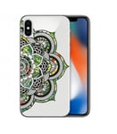 Coque Iphone XR Mandala vert jungle transparente