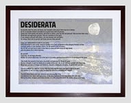 Wee Blue Coo Desiderata Ehrmann Go Placidly Amid Noise Haste Quote Framed Wall Art Print