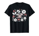 Photographer Photography Camera With Flowers T-Shirt