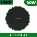 100W Trådlös Laddare USB Snabbladdning Pad Station Quick Charge QC 3.0 För iPhone 14 13 12 11 XS XR X 8 Samsung S22 S21 S20 S9 Black