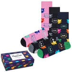 Happy socks Strumpor 3P Mixed Cat Socks Gift Box Flerfärgad bomull Strl 36/40