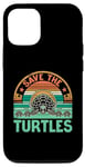 Coque pour iPhone 12/12 Pro Save The Turtles, animal marin et amoureux des tortues de mer