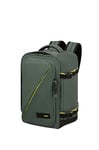American Tourister Take2Cabin - Sac de cabine Ryanair 25 x 20 x 40 cm, 24 L, 0.50 kg, bagage à main, sac à dos d'avion S, sous-siège, vert (Dark Forest)
