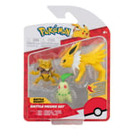 Pokémon Pack 3 Figurines Battle Germignon, Abra, Voltali 5 Cm