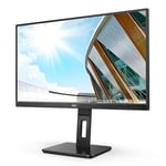 AOC 24P2QM -24 Inch FHD Monitor, VA, 75Hz, 4ms, height Adjust, USB Hub, Speakers, Adaptive Sync,low blue mode, Flicker free, Vesa 100x100 (1920 x 1080, 300 cd/m², HDMI 1.4 / DP 1.2 / USB 3.2), Black