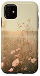 iPhone 11 Pastel Pink Wildflower Landscape Aesthetic Vintage Floral Case