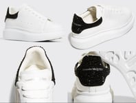 Alexander McQueen Kids Crystal Embellished Oversized Sneakers Shoes 29