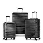 Samsonite Evolve SE Hardside Extensible avec Double roulettes pivotantes, Basse Noire, 3PC Set (CO/M/L), Evolve Se Valise Rigide Extensible avec Double roulettes pivotantes