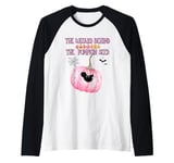 Mens The Wizard behind The Pumpkin Seed Halloween Pregnancy Men Raglan Baseball Tee