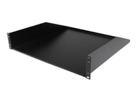 Startech.Com 2U Fixed Server Rack Mount Shelf, 22In Deep Steel Universal Cantilever Tray For 19" Av/Data/Network Equipment Rack With Cage Nuts & Screws, 125Lbs Weight Capacity, 18" Deep - 2U Network Rack Shelf (Cabshelfhd) - Hylla För Rack - Svart -