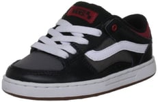 Vans Y Baxter, Basket mode garçon - Noir (Leather Black), 34 EU (3 US)