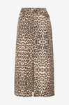 co’couture - Jeanskjol Leocc Denim Slit Skirt - Beige