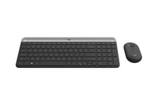 Logitech Slim Wireless Combo MK470 - sæt med mus og tastatur - QWERTZ - tysk - grafit Indgangsudstyr