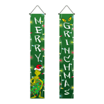 God Jul Grinch Banners Hängande Julpar Dörr Dekor C