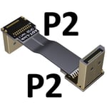5cm P2(A)-P2(B) DisplayPort câble d'extension Flex 1.4, câble coudé 8K 4K HDR 165Hz, affichage 60Hz, adaptateur de Port pour vidéo PC portable TV DP 1.4 1.2 Nipseyteko
