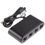 GameCube Controller Adapter For Nintendo Switch 4port to USB Wii U PC 3in1 Black