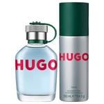 Hugo Boss Hugon miesten tuoksut Hugo Man Lahjasetti Eau de Toilette Spray 75 ml + Deodorantti Spray 150 ml