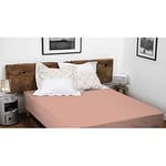 HOME LINGE PASSION, Fitted Sheet Powder Pink 90 x 190 + 30 cm 100% Cotton 57 Thread Count (Label Oeko-TEX Label)