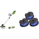 Greenworks Cordless Grass Trimmer 40V 30cm G40LT33K2, 3 pack spool, incl. Battery 2Ah & Charger