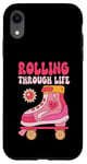 Coque pour iPhone XR Roller Derby Retro Vintage Design pour Femmes Roller Patinage