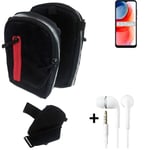 Shoulder bag / holster + earphones for Motorola Moto G Play (2021) Belt Pouch Ca