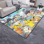 (2-60x90cm (23x35 tuumaa))Pokémon Pikachu HD Painettu matto Olohuone Kodinsisustus Sohvapöytä matto Liukumaton tuoli tyyny Lounge matto Picnic Camping Ar