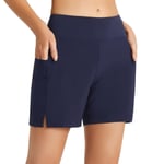 Dam Quick Dry High Waisted Swim Board Shorts Dark Blue S