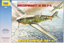 1:48 Zvezda Messerschmitt Bf-109 F4 Kit Z4806 Model