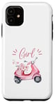 iPhone 11 Cute Scooter Girl Art For Women Kids Scooter Life Lover Case