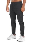 Suwangi Pantalon de Jogging pour Homme Survetement Pantalon Jogger Pantalons de Sport Pantalon de Course Léger Taille élastique Coton avec Poches