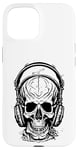 iPhone 15 Skull with Headphones Case