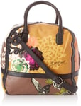 Desigual Bols Cut Bag Tricolor, Sac porté main - Marron (6049), Taille Unique