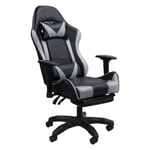 Riossad Chaise de jeu Chaise de Gaming Fauteuil de Bureau Chaise gamer Fauteuil Gamer Pivotant Noir/Gris FAUTEUIL DE BUREAU GAMING