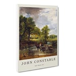 The Hay Wain By John Constable Exhibition Museum Painting Canvas Wall Art Print Ready to Hang, Framed Picture for Living Room Bedroom Home Office Décor, 24x16 Inch (60x40 cm)