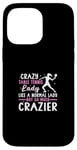 Coque pour iPhone 14 Pro Max Crazy Tennis de table pour fille