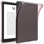 TQQ Clear Case for 6.8" Kindle Paperwhite (11th Generation-2021) and Kindle Paperwhite Signature Edition, Ultra Soft Flexible Transparent TPU Skin Bumper Back Cover for Kindle Paperwhite 2021-Pink