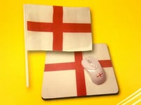 ST GEORGES RETRACTABLE LAPTOP NOTEBOOK MINI MOUSE ENGLAND FLAG MOUSE MAT SET