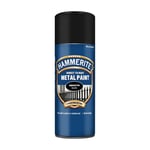 Hammerite Direct To Rust Smooth Black Aerosol Quick Drying Spray Paint 400ml