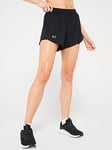 UNDER ARMOUR Womens Running Fly By 2In1 Shorts - Black, Black, Size Xl, Women