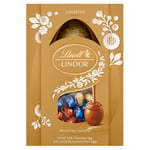 Lindt Lindor Assorted Chocolate Easter Egg Medium, 215g - Contains Assorted Milk, Dark and White Chocolate Truffles with a Smooth Melting Filling - Easter Gift