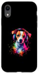 iPhone XR Artistic Colorful Jack Russell Terrier Headphones Dog Jacky Case