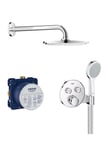 Grohe Grohtherm SmartControl shower system with overhead shower chrome