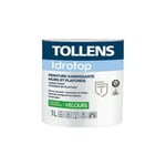 Peinture acrylique velours intérieure idrotop Votre teinte: Peinture Blanche - Conditionnement: 1 Litre - Tollens