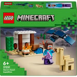 LEGO® Minecraft™ - L’Expédition de Steve dans le Désert, Jouet de Jeu Vidéo - 21251