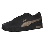 PUMA Women's Fashion Shoes CARINA 2.0 SPACE METALLICS Trainers & Sneakers, PUMA BLACK-PUMA GOLD, 36