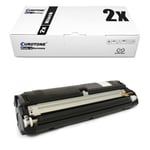 2x Eco Toner Black replaces Konica Minolta QMS 2300