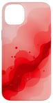 Coque pour iPhone 14 Plus Rouge minimaliste art abstrait esthétique