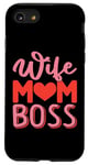 Coque pour iPhone SE (2020) / 7 / 8 Moms the Boss – Cadeau mignon pour la fête des mères